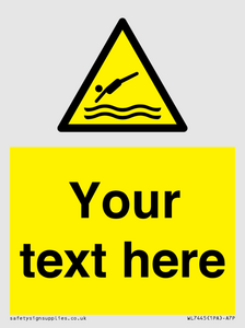 Custom Warning diving area